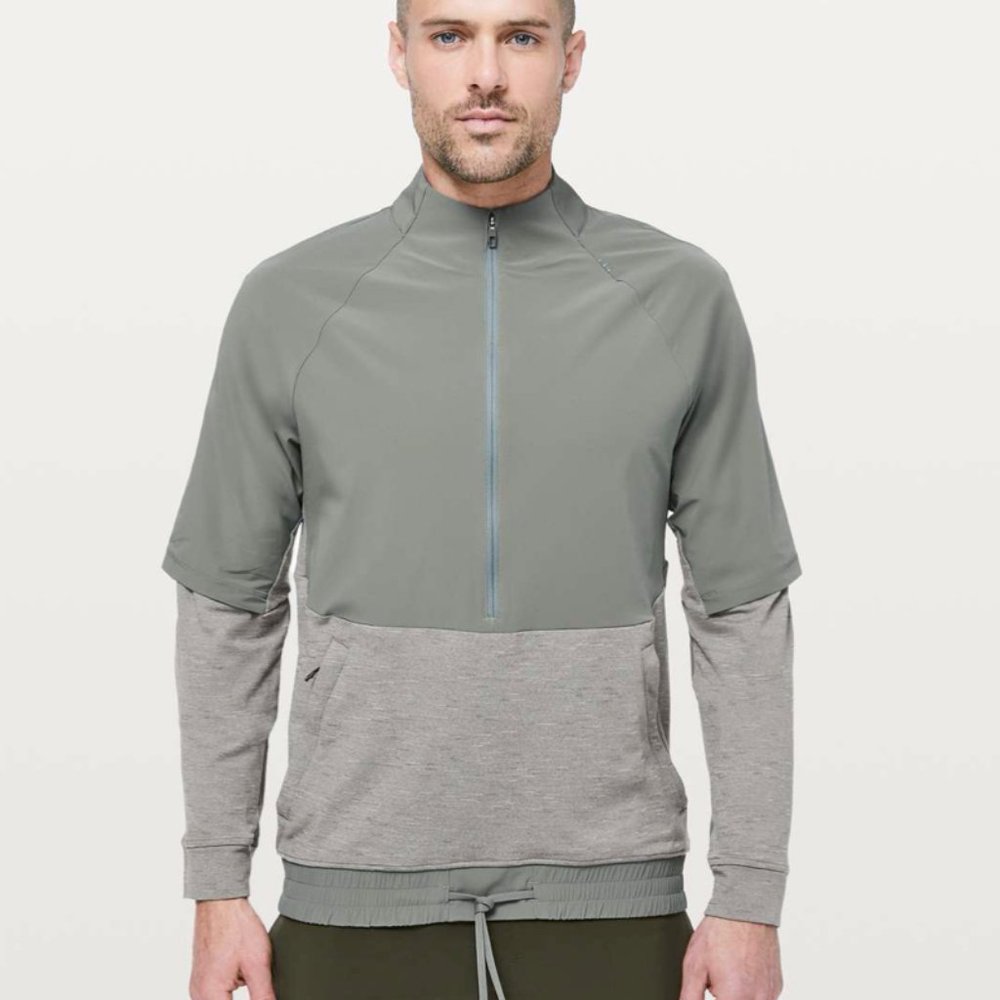 Lululemon Train On Site 1/2 Zip Grey Sage [L]
